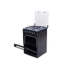SPJ 50×50cm Freestanding Gas Cooker - 3 Gas Burners + 1 Electric Hotplate, Gas Oven  - Black (3 Years Warranty)