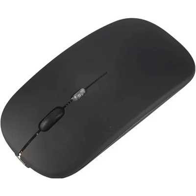 Wireless Bluetooth 5.1 Rechargeable LED Silent Mouse – USB Black