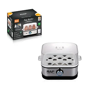 RAF Electric Egg Boiler – 6 Egg Cooker with Measuring Cup R.0065