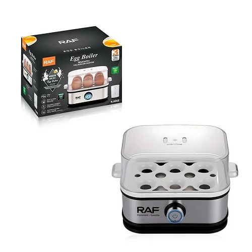 RAF Electric Egg Boiler – 6 Egg Cooker with Measuring Cup R.0065