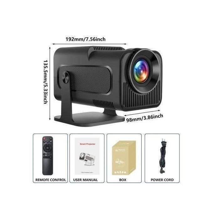 HY320 Mini WiFi Projector – Portable Home Cinema & Movie Projector – Black