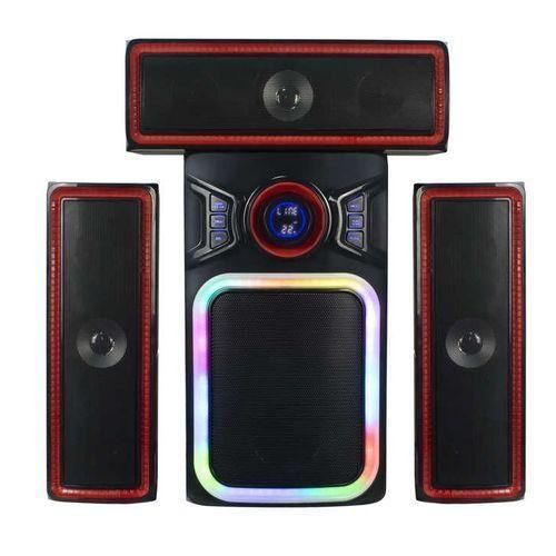 AILIPU Multimedia FM/USB Speaker System With Personalized Lights - Black