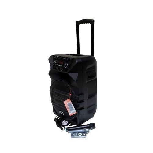 Jazz Dual 12" Amplified Public Address Speaker Rechargeable With Microphones - BLACK