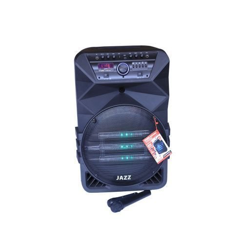Jazz 15" Amplified Public Address System Speaker Rechargeable-Black.