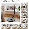 Round Sofa End Table for Living Room, Bedroom & Office