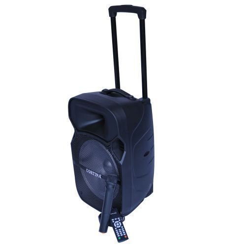 Cortina 15" Amplified Public Address Speaker Rechargeable - Black