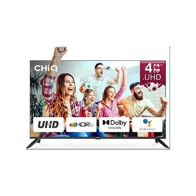 Chiq 43 Inch Smart Frameless LED HD Android TV – Black – 3 Years Warranty
