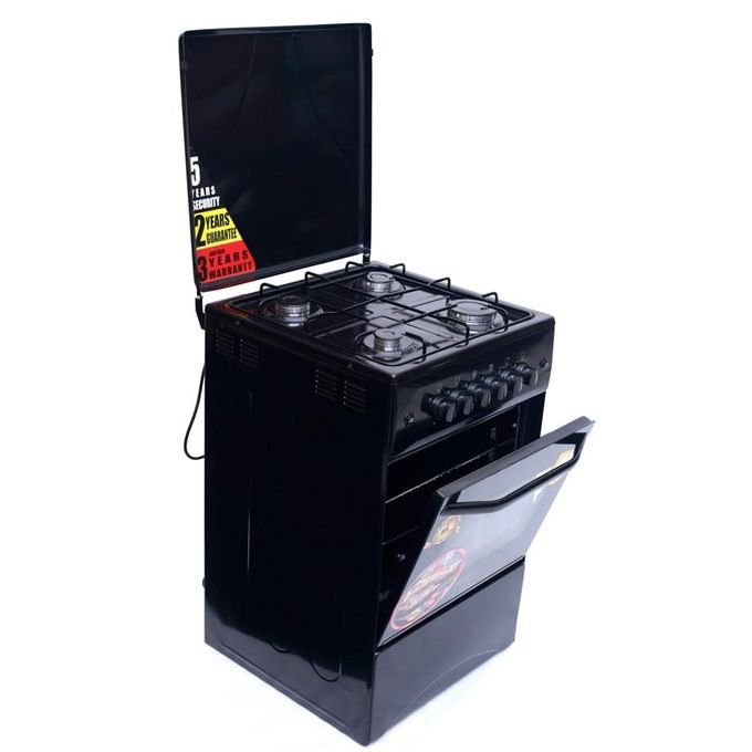 Blueflame 50cm X 50cm Full Gas Upright Standing Cooker C5040G-B ( Made In Turkey ) - Black