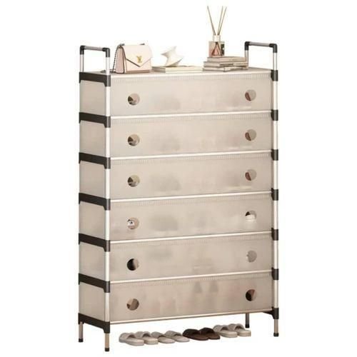 Shoe Rack 7 Layer with Dust Proof Covers - white