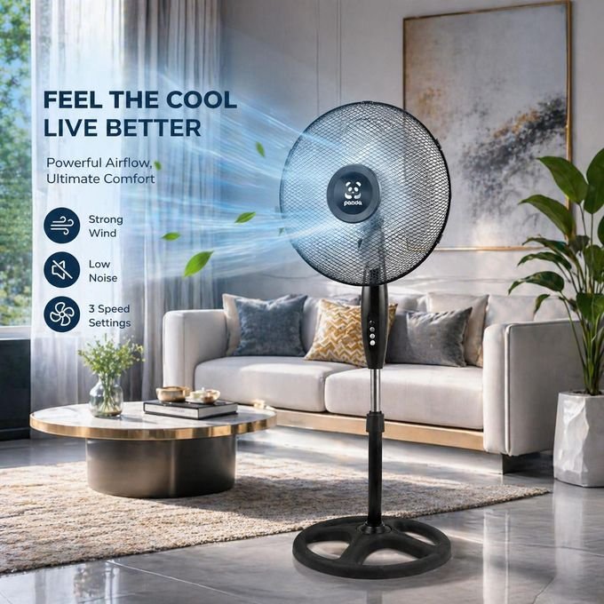 Panda 16 Inch Standing Fan – Buy 1 Get 1 Free, 3-Speed Oscillating Fan