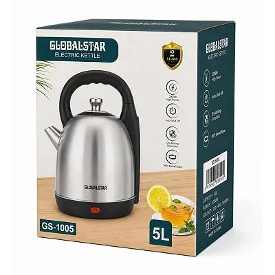 Globalstar GS-1005 5L Electric Kettle – 2000W Fast Boiling, Auto Shut-Off, Dry-Boil Protection &amp; 360° Swivel Base