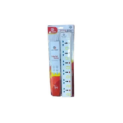 Easy Power 6 Way Extension Cable – 3 Metres - White