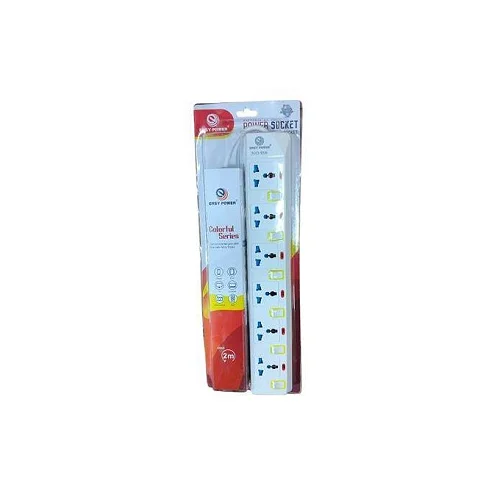 Easy Power 6 Way Extension Cable – 3 Metres - White