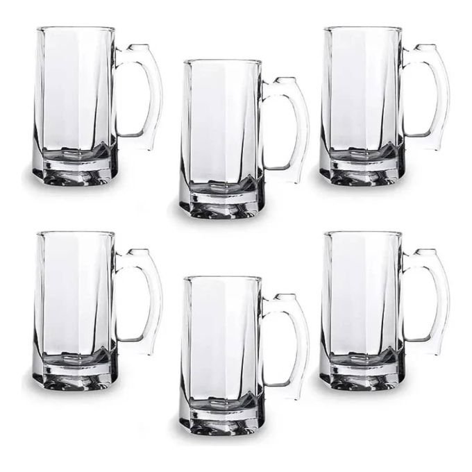 6 Pieces Set Of Large Beer Glasses For Use In Bars Homes Restaurants