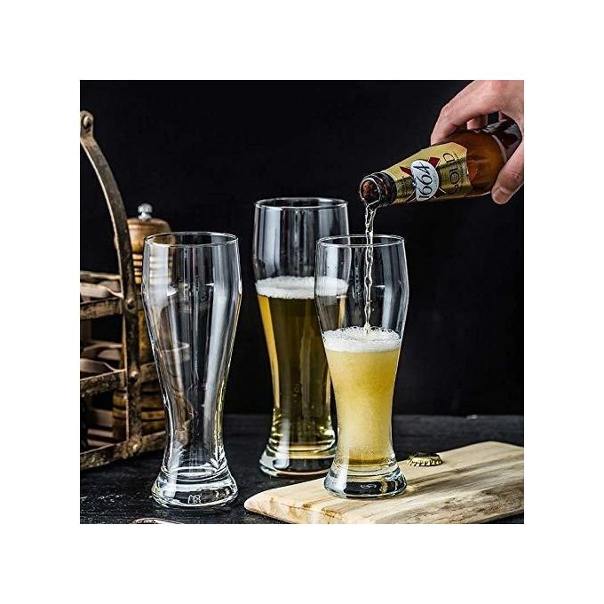 Set Of 6 Beer Glasses, Juice, Water  480ml - Clear