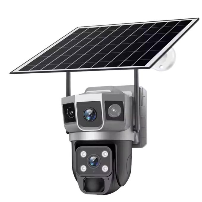 4G Solar Powered CCTV Camera, Full HD 6MP with Night Vision, Motion - White