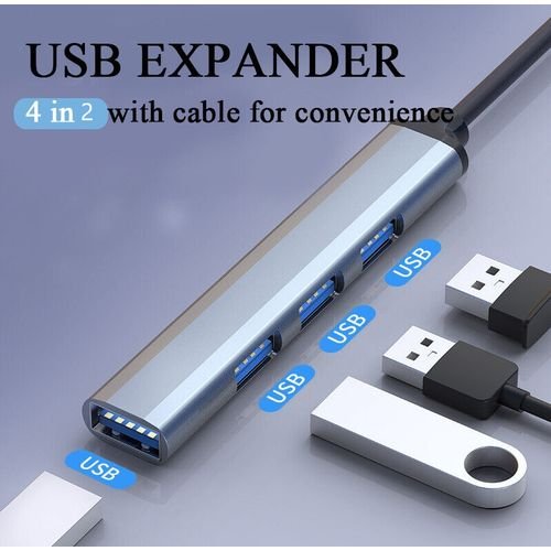 Type C USB 2.0 HUB 4 Port Multi Splitter Adapter,Hi-Speed 4 Port Hub