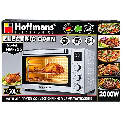 Hoffmans 50L Electric Oven 2000W with Rotisserie and Grill