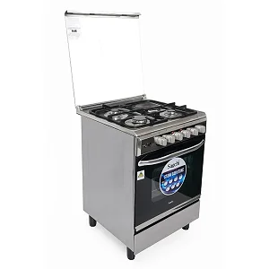 60×60cm Saachi 3 Gas + 1 Electric Stove Cooker with Electric Oven – Silver