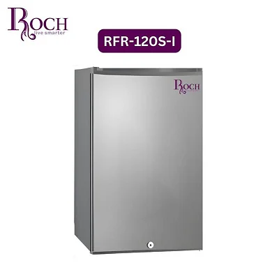 Roch 120 Liters Single Door Refrigerator – Silver (2YRS WRNTY)