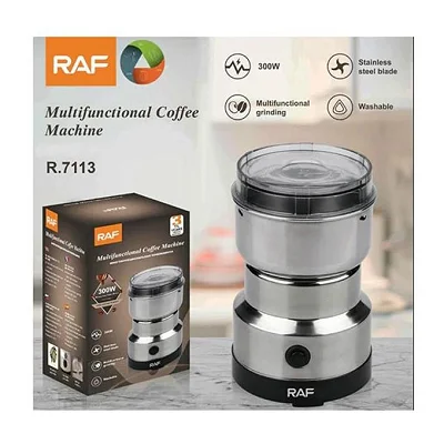 RAF 300W Electric Coffee and Spice Grinder – Silver