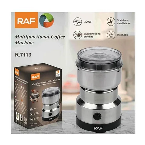 RAF 300W Electric Coffee and Spice Grinder – Silver