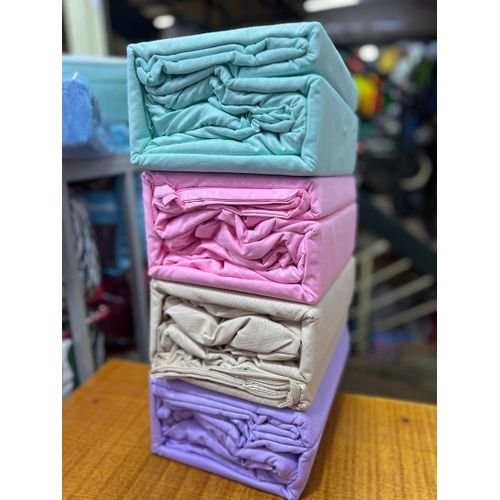 5x6 4Pcs Fitted Cotton BedsSheets (1 Fitted, 1 Flat bedsheet,  2 Pillowcases) (Copy)