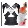 Back Brace Posture Corrector – Adjustable Upper Back & Shoulder Support Belt (Multicolor & Design)