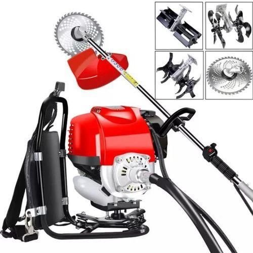 2-Stroke Backpack Brush Cutter &amp; Mini Tiller – 4-in-1 Petrol Weeding Machine