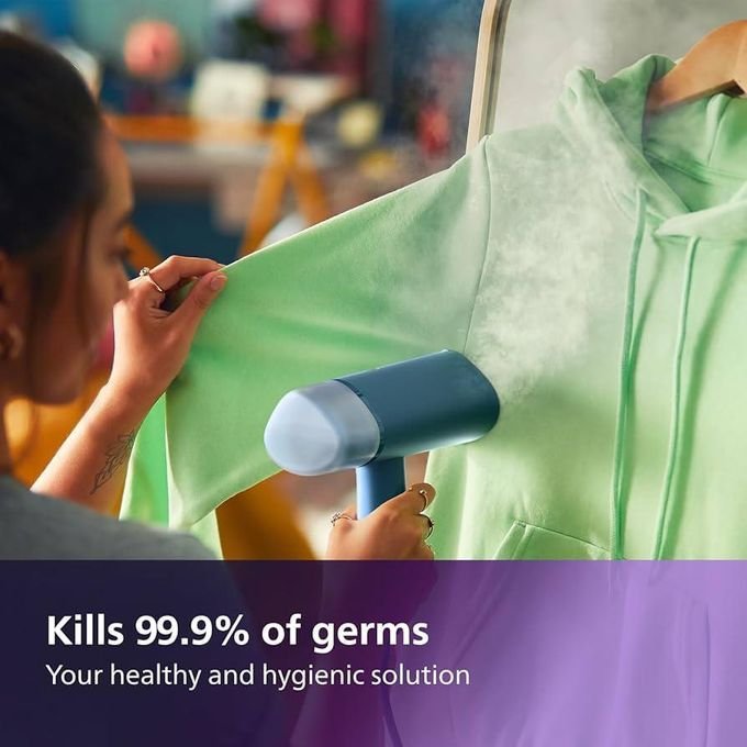 Philips 3000 Series Handheld Garment Steamer 1000W, 20g/min, 100ml Water Tank – STH3000/20