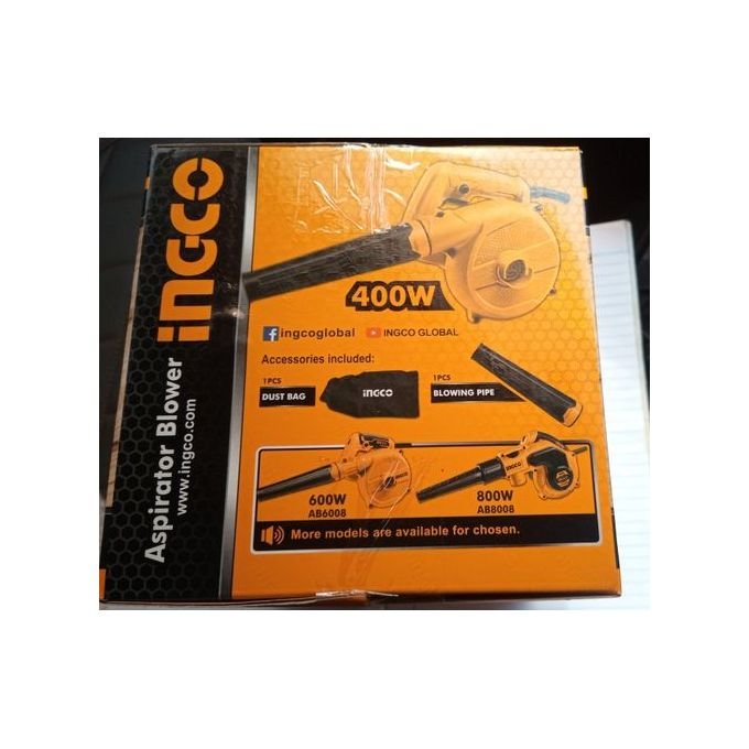 INGCO 400W Air Blower & Vacuum Cleaner – Yellow Black