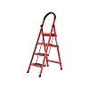 4-Step Metal Folding Ladder with Non-Slip Pedals for Home and Office