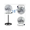 3 In 1 Table, Stand And Wall  Adjustable Oscillating Fan - Silver