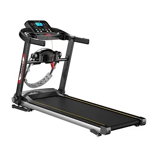 Foldable Motorized Treadmill Walking Pad with Massager & LED Display – Black