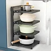 Adjustable Heavy-Duty Pot & Pan Rack Organizer with Dividers – Kitchen Cabinet & Countertop Storage Holder