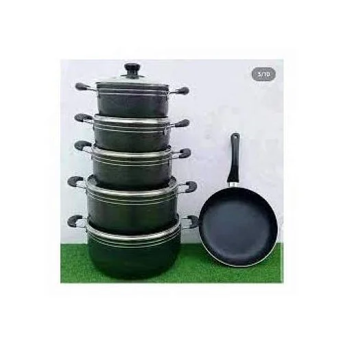 Modern Classic Quality Non-Stick Cooking Pot With Pan – Black