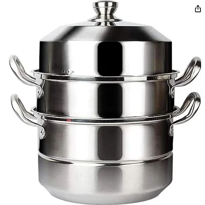 28cm Stainless Steel Food Steamer Pot and Cooking Pan