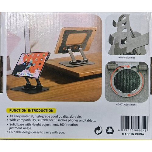 Metal Bracket 360° Tablet & Mini-laptop Upto 12inch laptop Stand