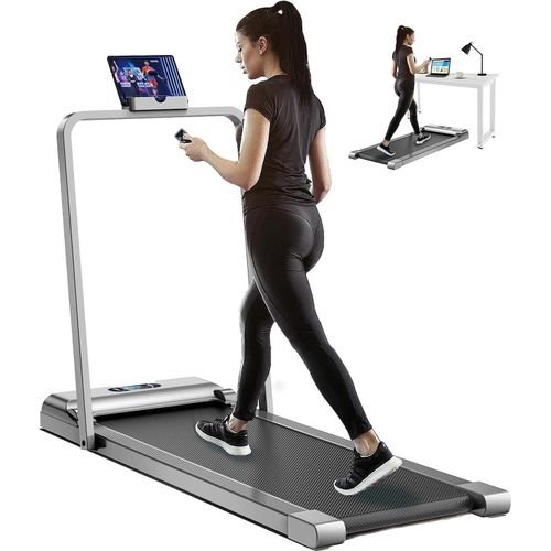 Electric Treadmills for Home, Adjustable Speed Portable Under Desk Treadmill Compact Foldable Walking Running Machine