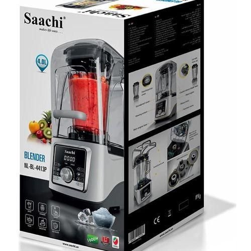 Saachi Commercial 4L Silent Blender With Ice Crusher - clear