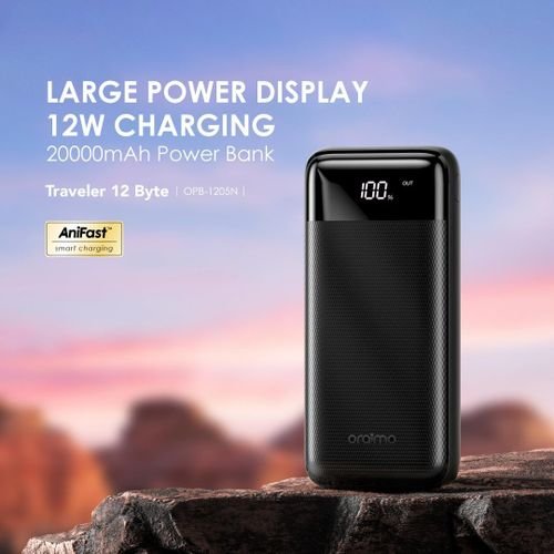Oraimo Traveler 12 Byte Power Bank 20000mAh 12W Fast Charging Digital Display