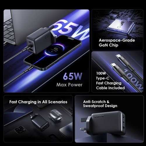 Oraimo 65W Fast Charger Kit With 100W CC Cable