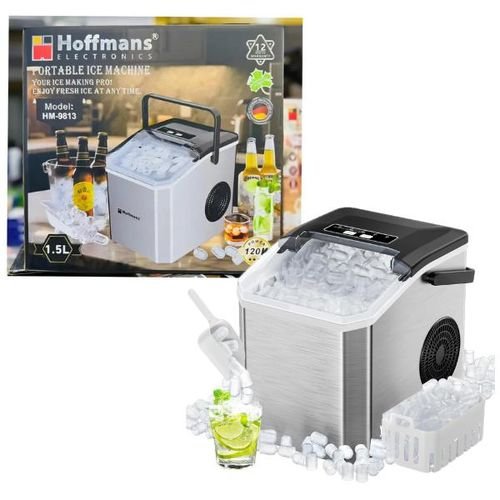 Hoffmans Ice maker HM 9813 1.5 litres for Bars, Picnics and Home