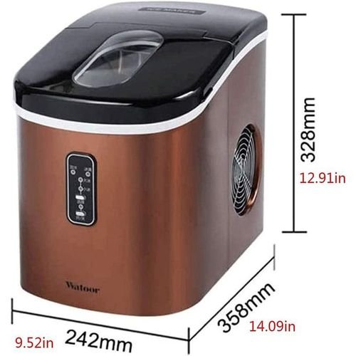 Hoffmans 2.2 Litres Ice Maker Portable Ice Maker Home Small Mini Commercial Milk Tea Shop Round Ice Cube Maker