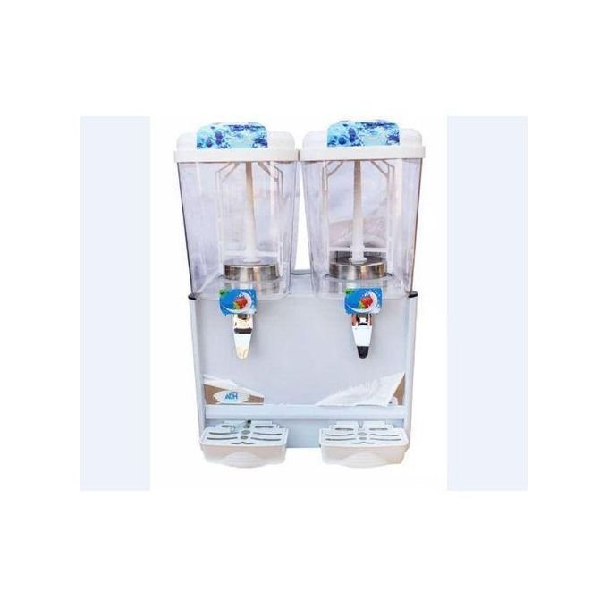 ADH 18 Liter 2 Tap Electric Double Commercial Juice Dispenser - White