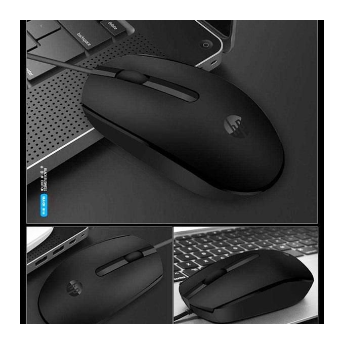 HP M10 Black Wired Computer Mouse – USB Optical Mouse for Office, Home & Laptop
