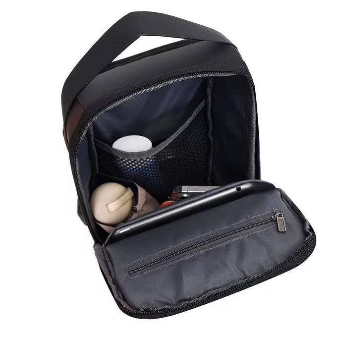 Anti-Theft Chest Bag with USB Port, Crossbody Backpack, Daypack Waterproof, Travel Shoulder Bag Crossbody Chest Bag - Multicolor