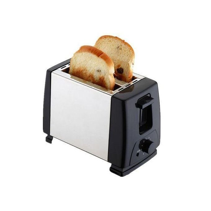 Hoffmans Original 2 Slice Stainless Steel Electric Bread Toaster HM 8002 - Silver, Black