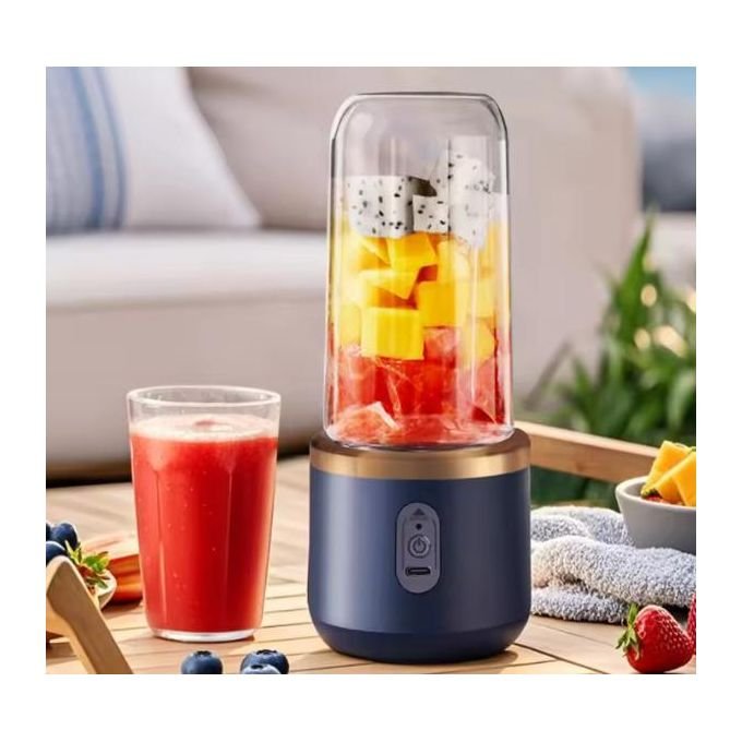 Mini Rechargeable Juice Blender – 2-in-1 Portable 6-Blade Smoothie Maker