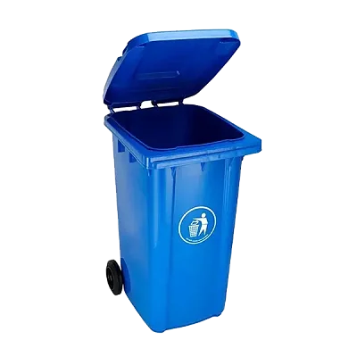 Plastic Outdoor 120Liters wheelie Waste Bin - Blue